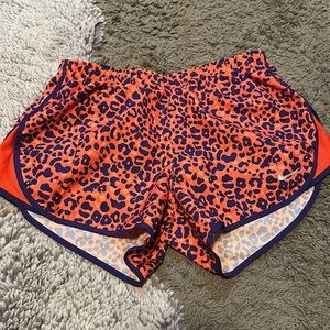 NIKE drifit athletic short, size small, neon leopard print
